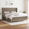 3128537 vidaXL Divan Bed with Mattress Taupe 160x200 Cm Fabric