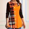 Tricou de damă cu mânecă lungă și guler cu nasturi, mărime plus, toamnă/iarnă 2023