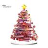 Seasonal Shelf Decorations Cartoon Christmas Coffee Cup House Ornaments, 2D Acrylic Tree Tabletop Cute Holiday Home Accents Decor, Mini Decor for Desk