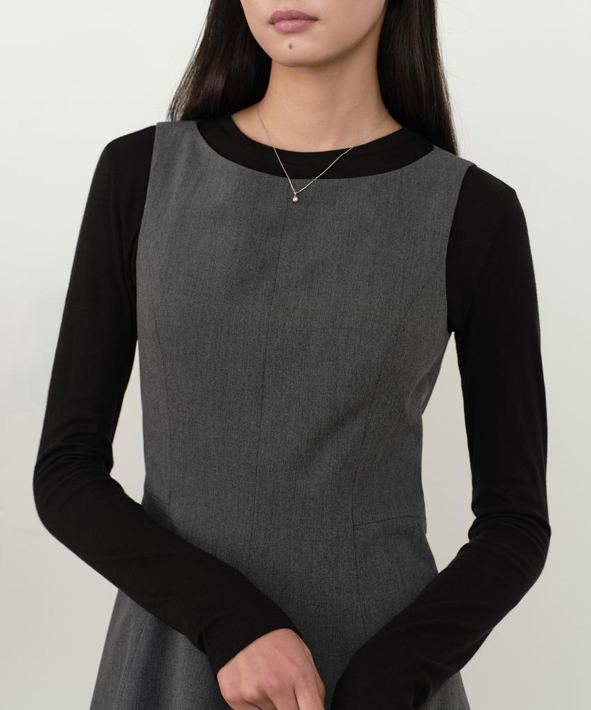 Musinsa Standard Woman Women'S Flare Mini Dress [Medium Grey]