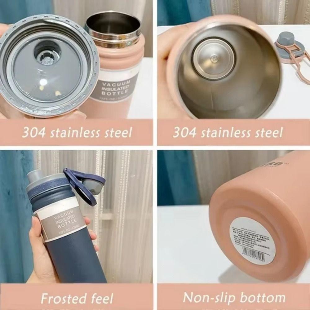 750ML Thermosflasche Weithals Auslaufsicher Sport Thermosbecher Große Kapazität Handgehalten Isolierte Wasserflasche
