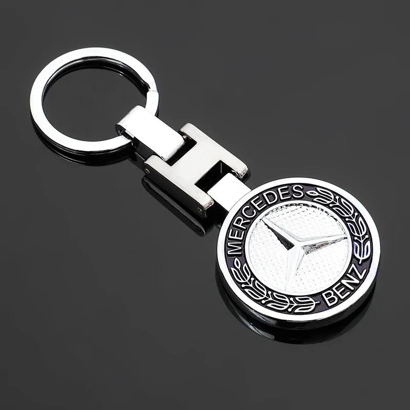 XUV2 1PCS High Quality Metal Car Logo Keychain For Mercedes Benz AMG W205 C300 W203 W206 W169 W176 LKYSH-BECHI Interior Mouldings