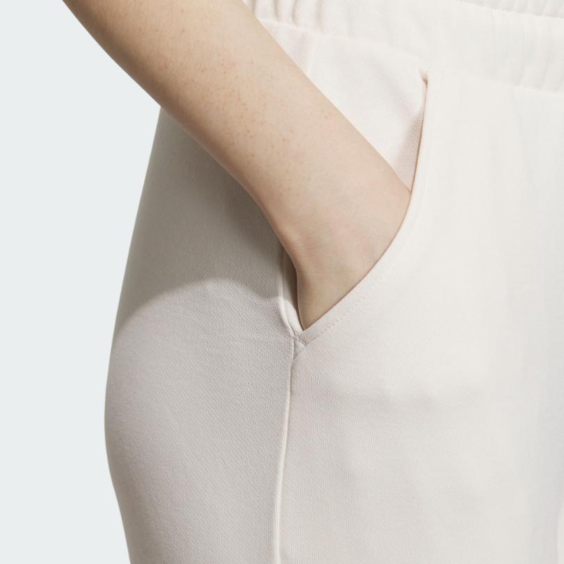 Adidas Originals Dc Rc Jogger With Solid Logo Drawstring Cuff Pants Women Bottoms Pink White IS5382