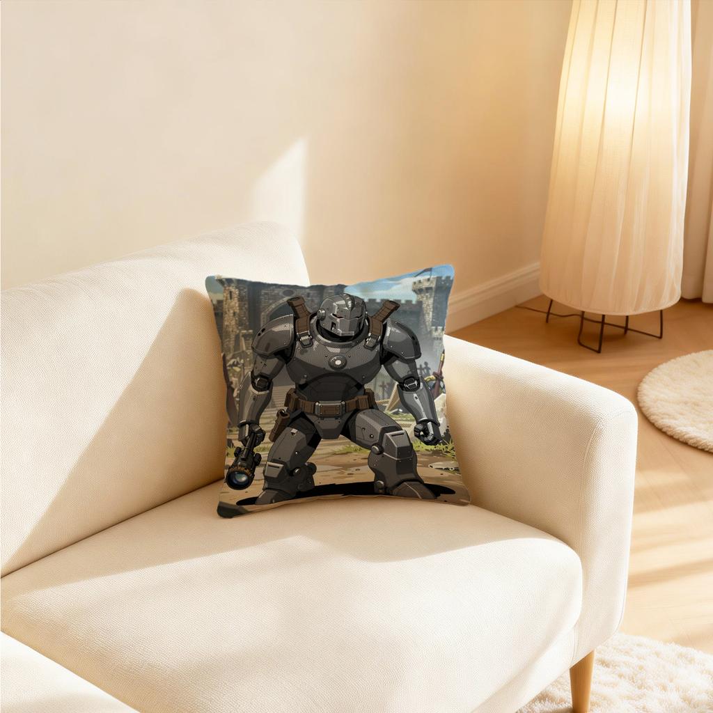 Hero Print Throw Pillow With Insert, 18.18 Inch Soft Decor Cushion For Home Sofa Bedroom Car Living Room Cafe