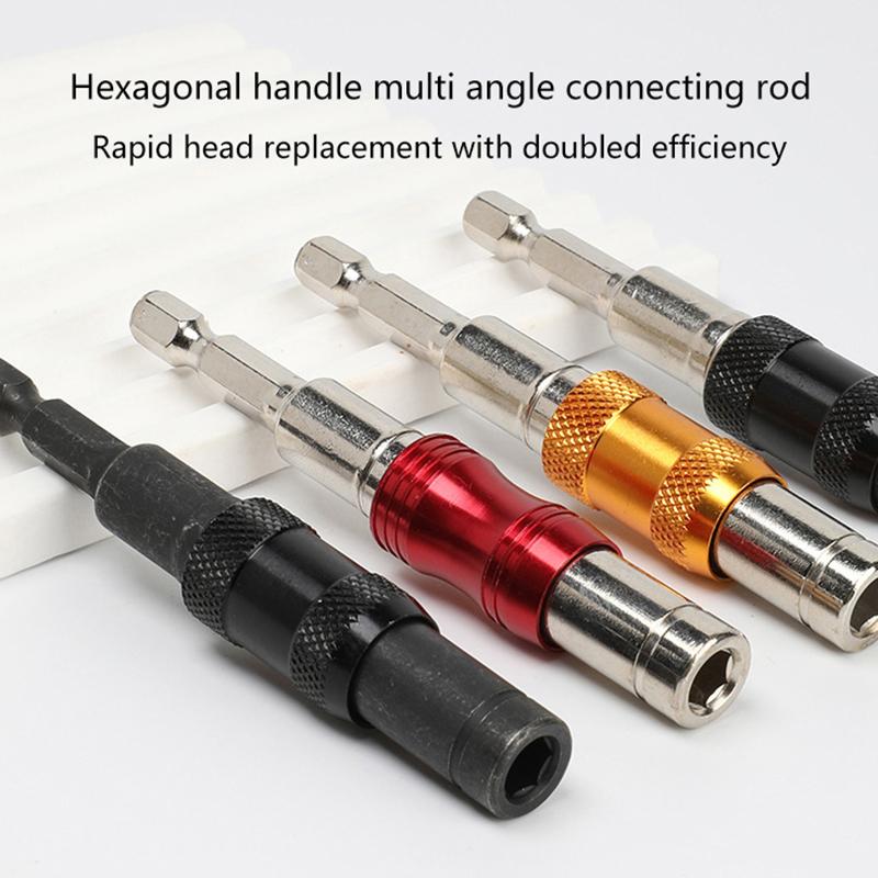 1/4 Inch Hex Magnetic Screw Drill Tip Quick Change Locking Bit Holder Drill Screw Tool Drive Guide Drill Bit Extension Rod