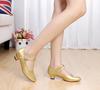 Silver Low Heel Women's Dance Shoes for Latin, Square, and Modern Dance Performances