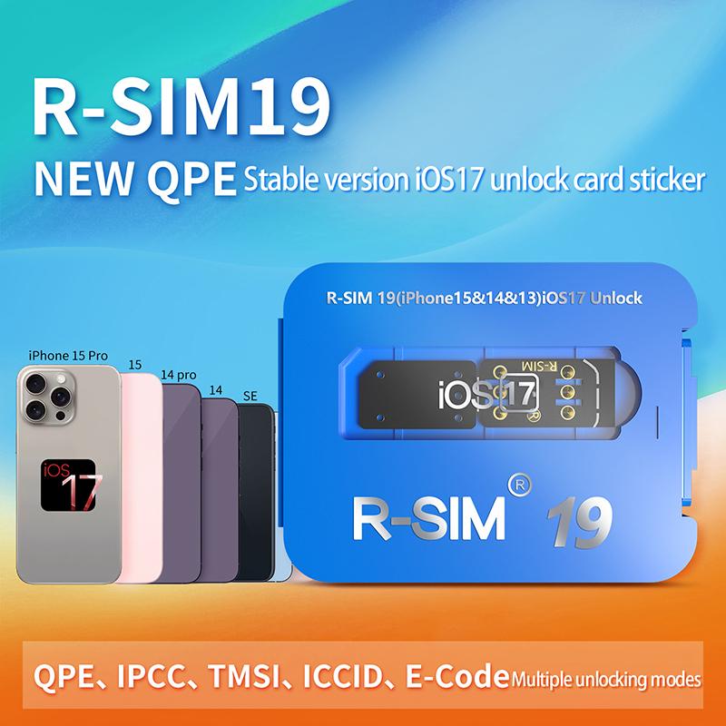 R-Sim19 Qpe Stable Ios17 Release Card für die komplette Palette der Apple 6-17 Unlock
