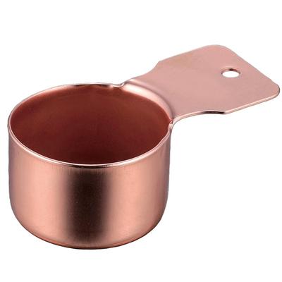 Takakuwa Metalowy Kubek do Mierzenia Kawy 405718, Miedziany, Krótki,