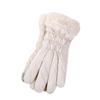 Women's Fleece-Lined Winter Cycling Gloves - Korean Style, Cute, Warm, Water-Repellent for Outdoor Use