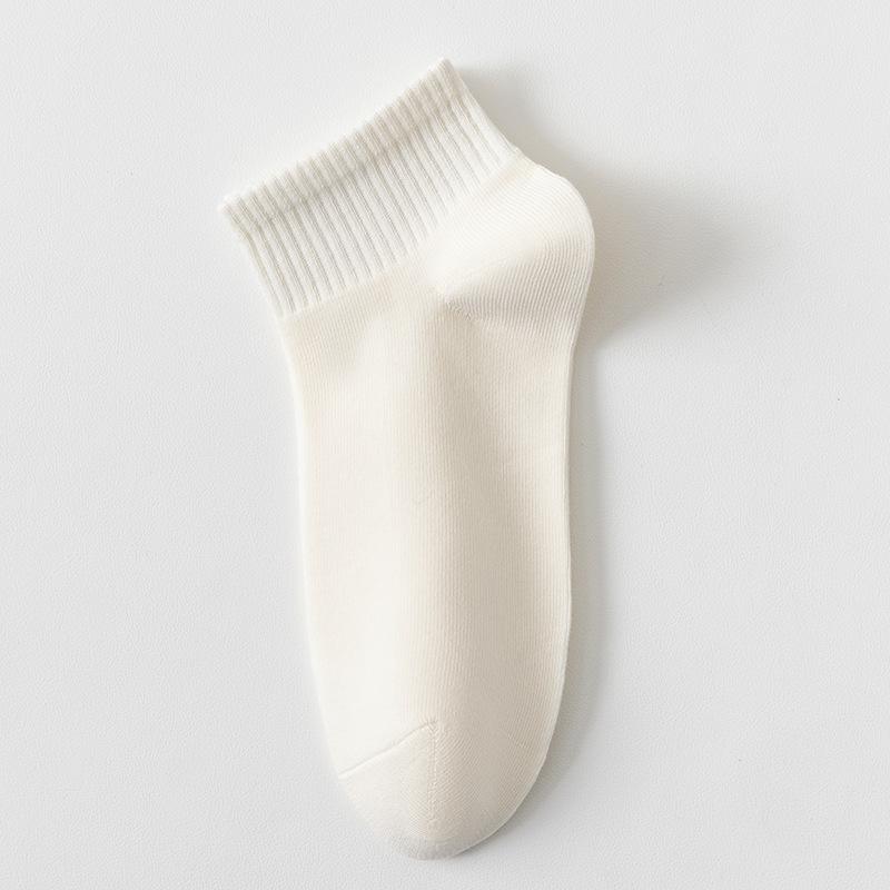 Men's Socks, Solid-color Cotton Socks, Summer Anti-odor, Sweat-absorbing, Antibacterial, Spring and Summer Thin Breathable Short Socks