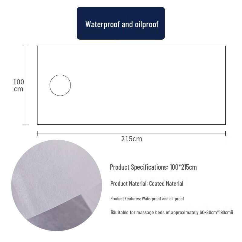 MDNG Disposable Beauty Bed Cover with Face Hole