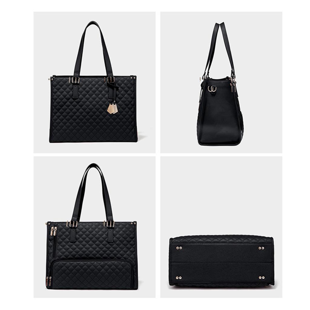 2-in-1 Draagtas Lunchtas voor Vrouwen 15,6-inch Laptop Lunchtas Grote Draagtas met Lunchvak Ruime Werktas voor Zakelijk Kantoor College