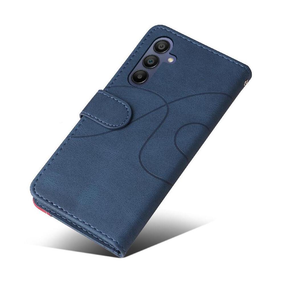 (Blue) Flip Case Compatible with Samsung Galaxy A16 5g with Card Slot Stand Kickstand Protective Stitching Color Leather Wallet Flip Folio Book