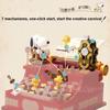 New Snoopy Retro Series Music Typewriter Building Block Model Assembly Cartoon Puzzle Toy Gift Removable Collection Ornament