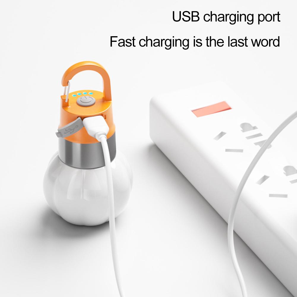 Portable LED Camping Light Backpack Mini Keychain With Hook Rechargeable Rainproof Flashlight Outdoor RGB Ambient Lamp