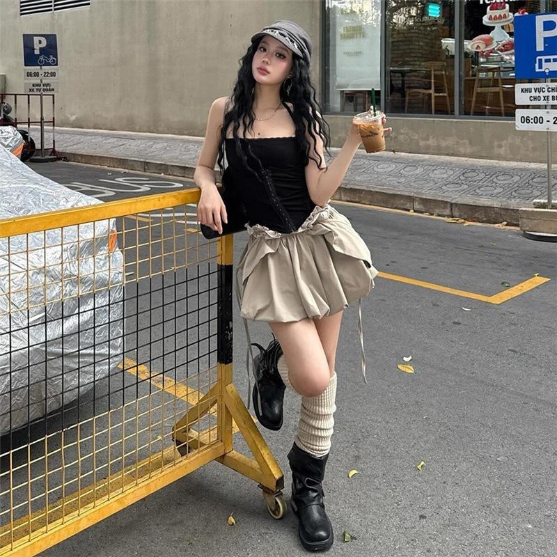European and American style summer new models neck wrap chest thin Spice girl slim sleeveless versatile solid color suspender woman