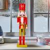 Wooden Christmas Nutcracker Soldier Wooden Nutcracker Figures Soldier Festive Statue Party Supplies For Fireplace Shelf