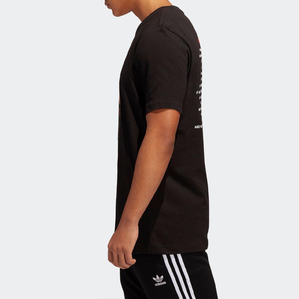 Adidas Originals Trefoil Run DMC Photo Print T-Shirt Men Tops Black GN5928