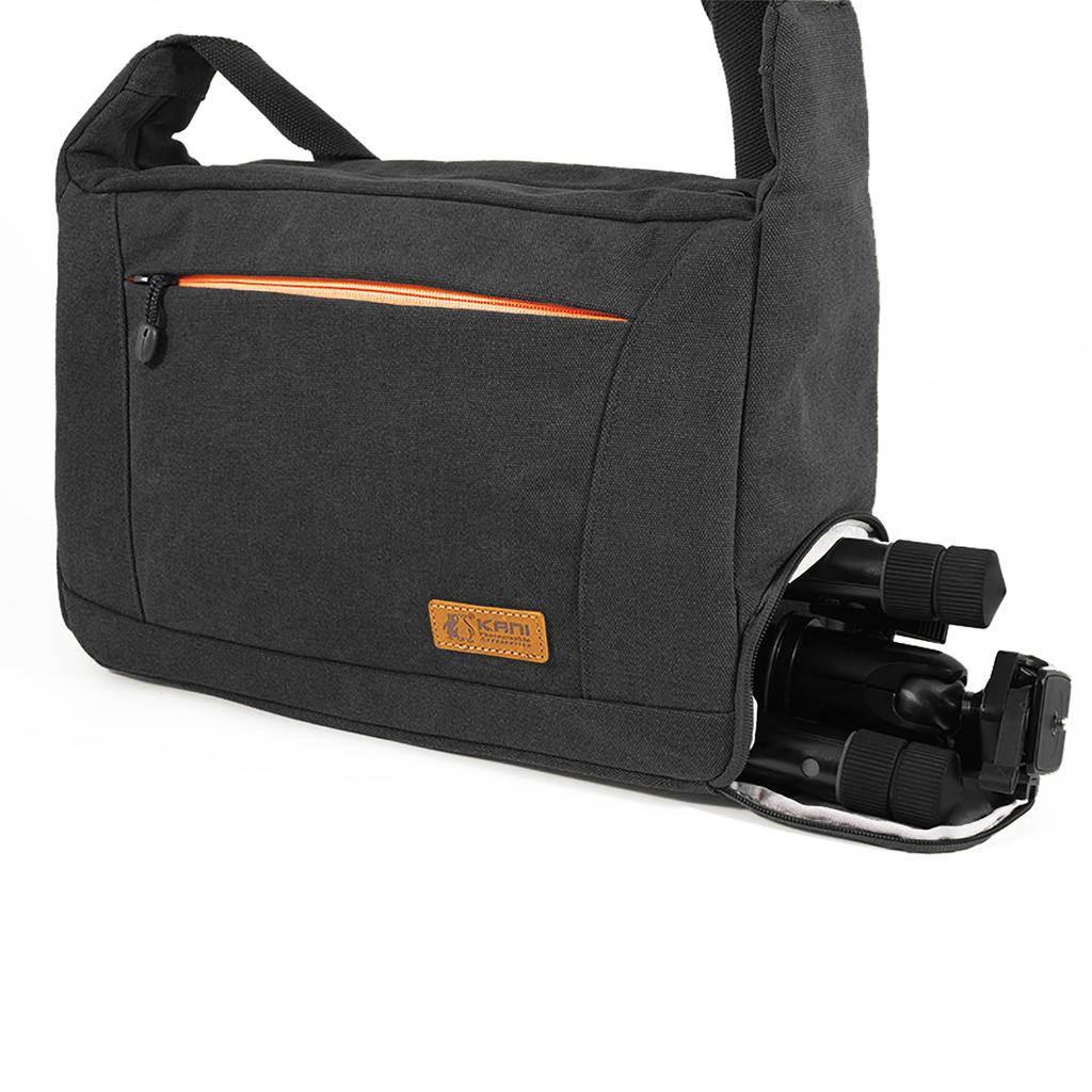 Camera Bag Dark Gray Shoulder Bag 9L Capacity Travel Tripod Storage Adjustable Shoulder Belt Length Polyester 815712 [KANI] TP-123L
