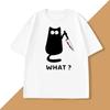 2025 New Summer Casual Short Sleeve T-Shir Print Cotton Regular Fit Round Neck Breathable Loose Unisex Tee Men Women Clothing