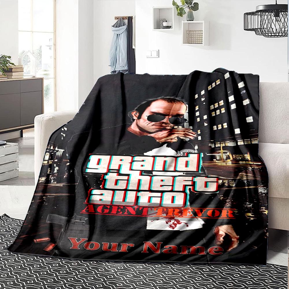 Gta Personalized Name Blanket Gift Personalized Blanket Comfortable Throw For Couch Home Decor Bed Sofa for All Occasions