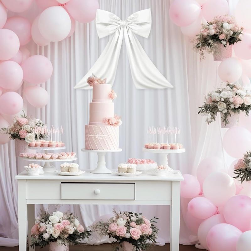 Grande Fiocco Grande Fiocco Coquette per Sfondo Matrimonio Festa di Compleanno Decorazione Parete Stanza Gigante Nodo di Nastro Appeso Regalo Decorazione Murale Coquette