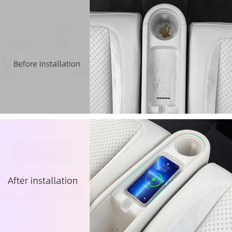 Non Slip Dust Proof Cup Mat and Wireless Charging Pad for NIO Firefly Interior Modification Supplies