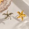 18K Gold Stainless Steel Starfish Ring: Ocean-Inspired, Multifunctional, Exaggerated Design
