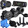12V Cigarette Lighter Socket Car Voltmeter Auto Panel 2X USB 5V 2.1A