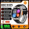 Outdoor GPS Sports Smart Watch Men Built in GPS Compass 5ATM Waterproof Bluetooth Call HD AMOLED Screen Fitness Smartwatch