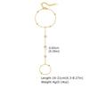 Stainless Steel Hand Chain Ring Bracelet for Women, Adjustable Gold Plated Doule-layer Bracelets, Christmas Party Zircon