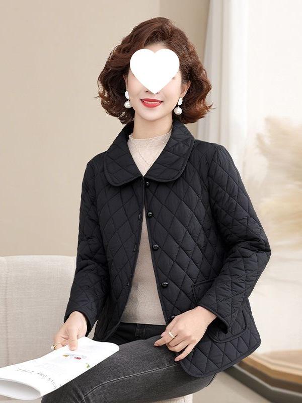 Autumn/Winter 2025 Lightweight Inner Wear Cotton Jacket for Middle-aged & Elderly Women
