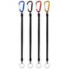 4 Pieces Fishing Lanyards Spring Ropes Anti-Lost Spiral Key Ring Climbing