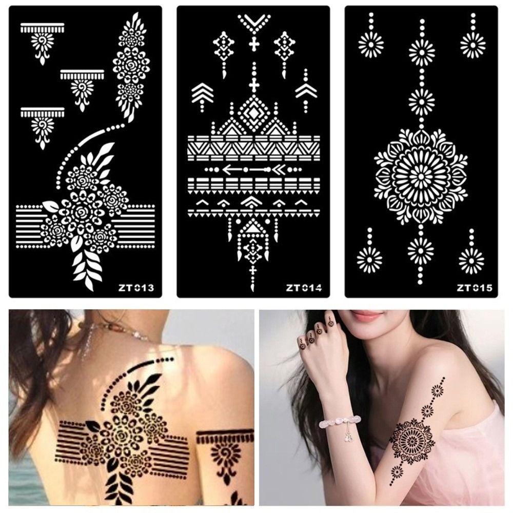 Ethnic Style Flower Tattoo Stickers Personalized Arm Foot Tattoos India Temporary Tattoo Gifts