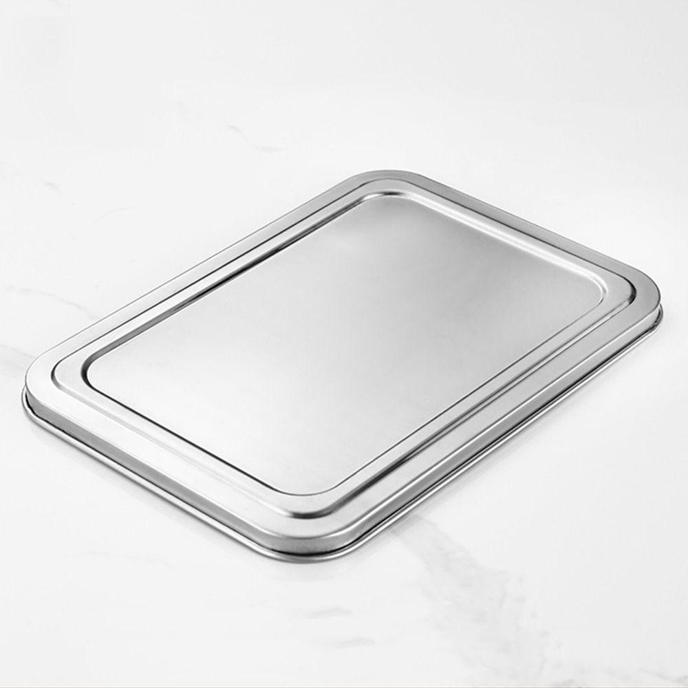 with Lid Divided Lunch Box Stainless Steel Fast Food Plate Lunch Container Kitchen Tableware