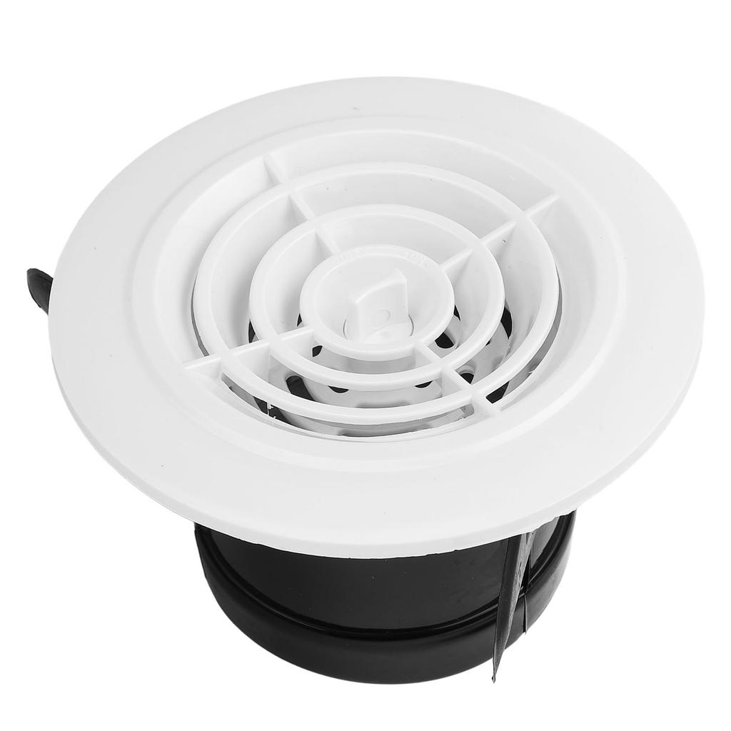 Round Air Vent Louver ABS 75mm Rotation Round Vent External Grille for Bathroom and Kitchen