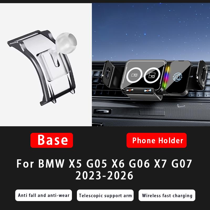 For BMW 3 5 7 Series X3 X4 X5 X6 X7 X3M X4M Z4 2019-2026 Car Wireless Charger Stand Fold Screen Fast Charging