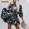 Women's Fashion Summer Spring O-Neck Long Sleeve Casual Dresses