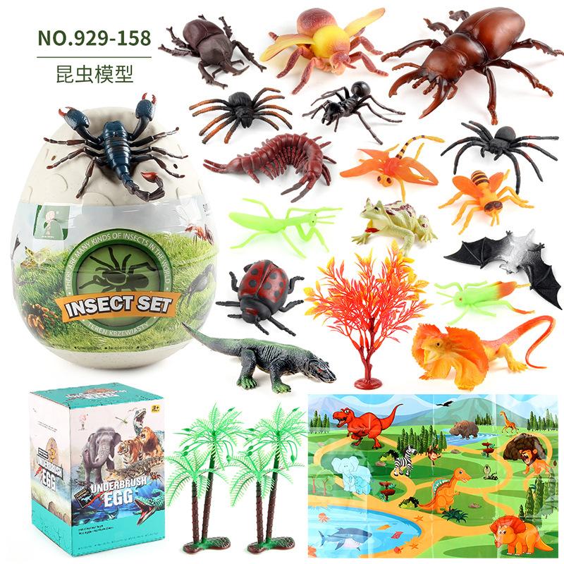 20-Piece Set Of Children'S Insect Model Ornaments, Scene Maps, Cognitive Animal Models, Early Education Toys