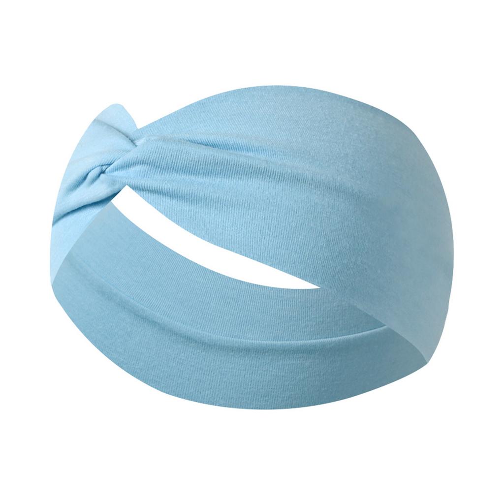 Stretchy Wide Cross Knot Headband for Women Soft Elastic Hair Comfortable Turban Style Wrap for Daily Use Yoga Sports Running