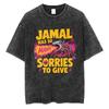 Vintage Washed Dungeon Crawler Carl Game Player T-shirts Jamal Has So Many Sorries To Give Graphic T Shirt Men Women Oversized