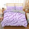 Lavender Duvet Cover Set Purple Romantic Theme Beautiful Flowers Polyester Comforter Cover King Queen Size for Girls Women Kids