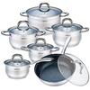 Kinghoff KH-1098 Stahltopfset, 12 Teile