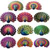 3D Peacock Pattern Plush Rug Non-Slip Backing Easy To Clean Various Sizes Living Room Rug Home Decor