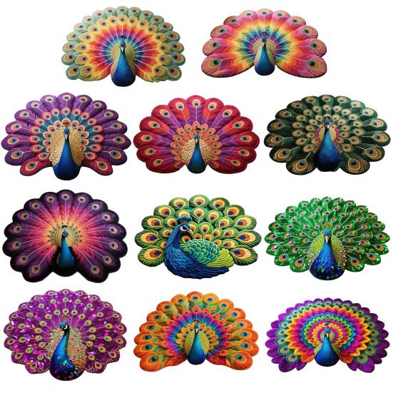 3D Peacock Pattern Plush Rug Non-Slip Backing Easy To Clean Various Sizes Living Room Rug Home Decor