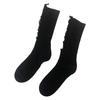 Women Ripped Socks Solid Color Hip Hop Skateboard Streetwear Calf High Hosiery