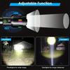 High Power Spotlight Long Range LED Flashlight  Aluminum Alloy Fluorescent Absorbing Film Luminous Colorful Zoom Flashlight Camping Emergency
