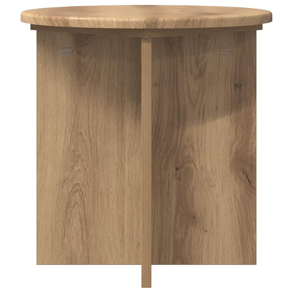 Plant Stand Set 2 Pcs Artisan Oak Finish 40 X 40 X 40 Cm