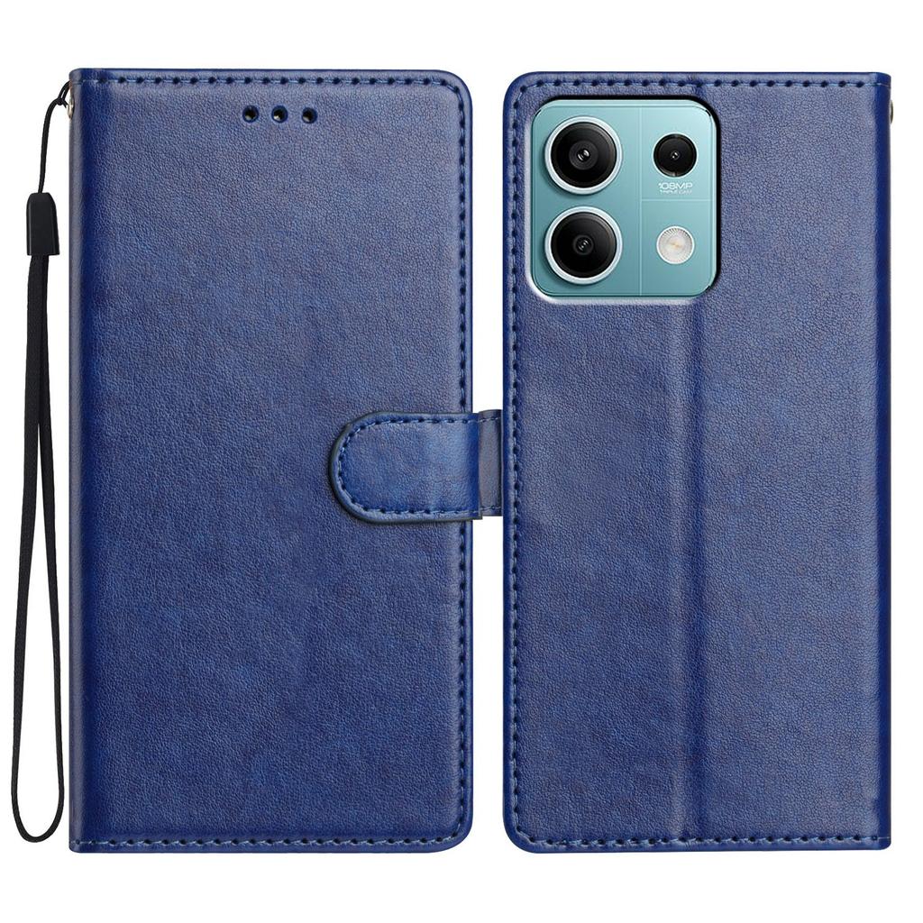 For Xiaomi Redmi Note 13 4G Leather Phone Case Wallet Stand Cover with Handy Strap