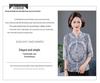 Fashionable Imitation Silk Summer Top: Stylish Print, Plus Size, Slimming, Loose Fit for Middle-Aged and Elderly Women.